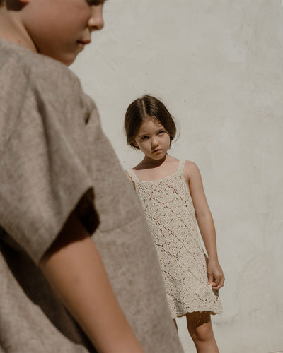 【son and daughter】Isla Crochet Dress ワンピース 1-2y,3-4y（Sub Image-5） | Coucoubebe/ククベベ