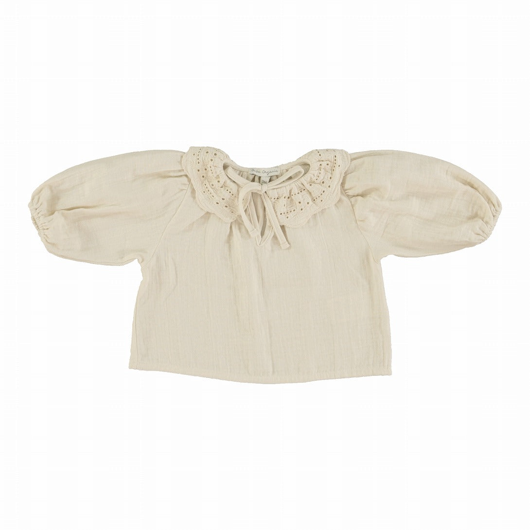 【Bebe Organic】Joan Baby Blouse Natural ブラウス 18m,24m  | Coucoubebe/ククベベ