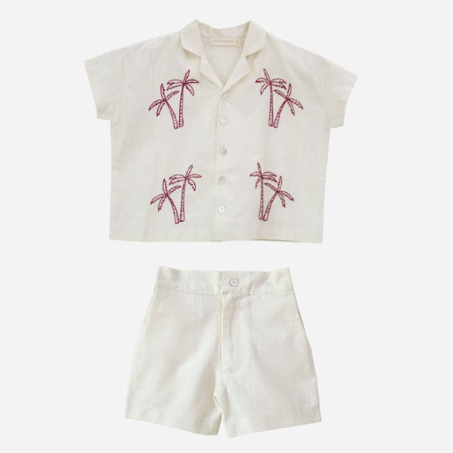 【son and daughter】Kaam Embroidery Sets セットアップ 1-2y,3-4y  | Coucoubebe/ククベベ