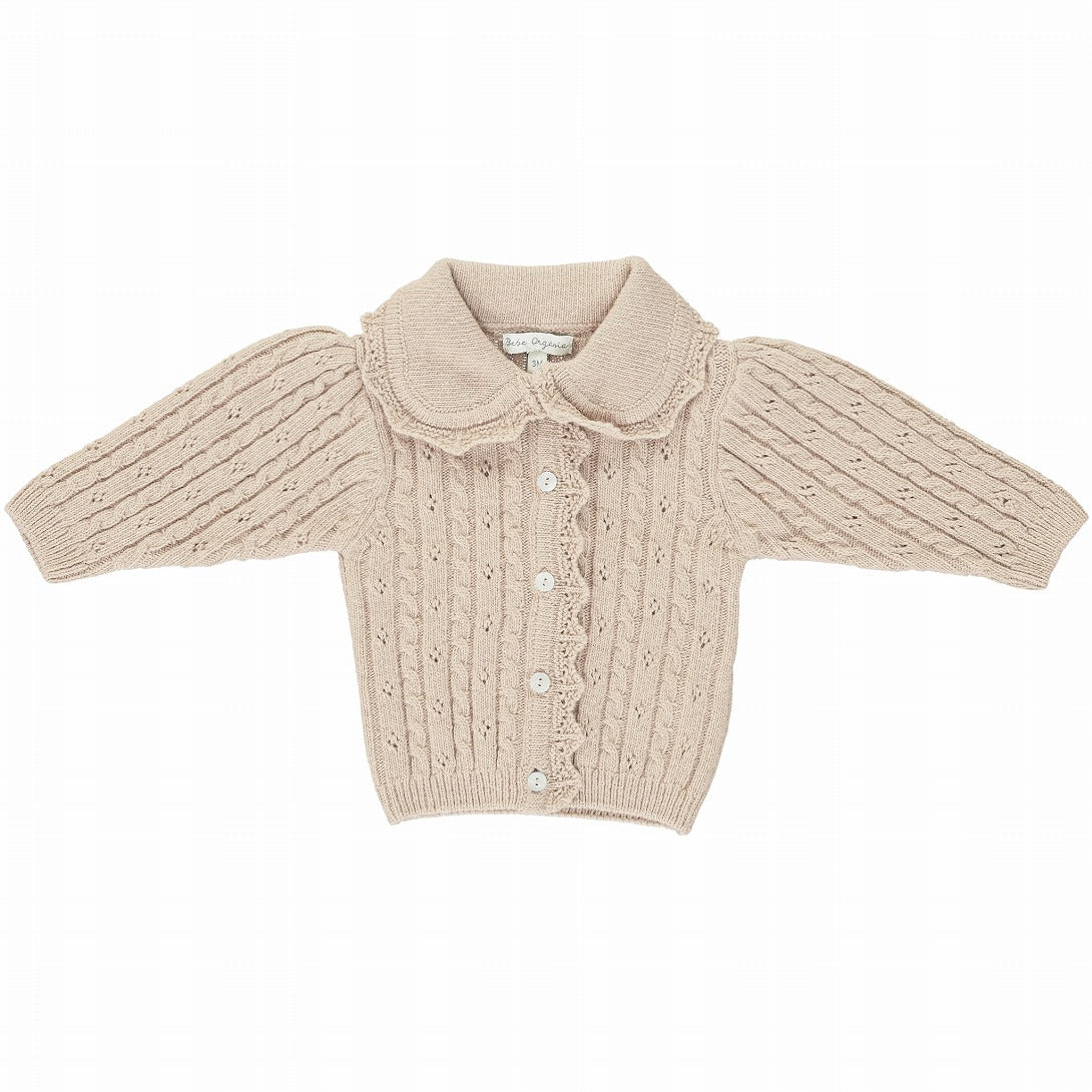 【Bebe Organic】【40%OFF】Loulou Baby Cardigan Natural カーディガン 12m,18m,24m  | Coucoubebe/ククベベ