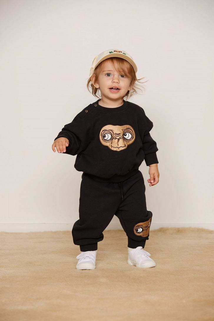 【mini rodini】E.T application sweatpants Black パンツ 80/86,92/98,104/110,116/122  | Coucoubebe/ククベベ