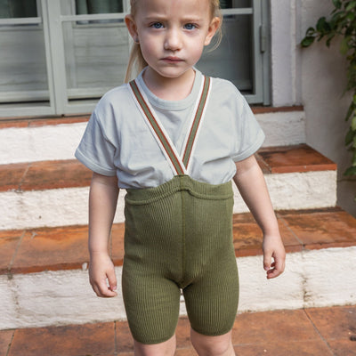 【SILLY Silas】Shorty Tights Collection Olive Striped ショーティータイツ 0-1y,1-2y,2-3y（Sub Image-3） | Coucoubebe/ククベベ