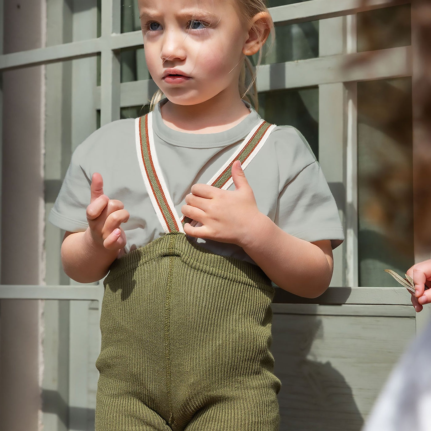 【SILLY Silas】Shorty Tights Collection Olive Striped ショーティータイツ 0-1y,1-2y,2-3y  | Coucoubebe/ククベベ