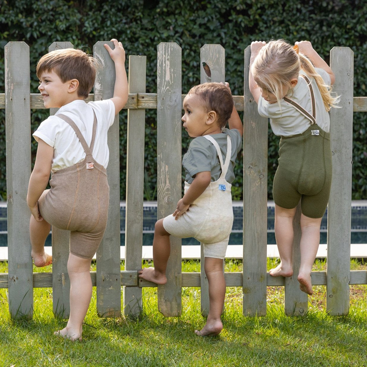 【SILLY Silas】Shorty Tights Collection Olive Striped ショーティータイツ 0-1y,1-2y,2-3y  | Coucoubebe/ククベベ