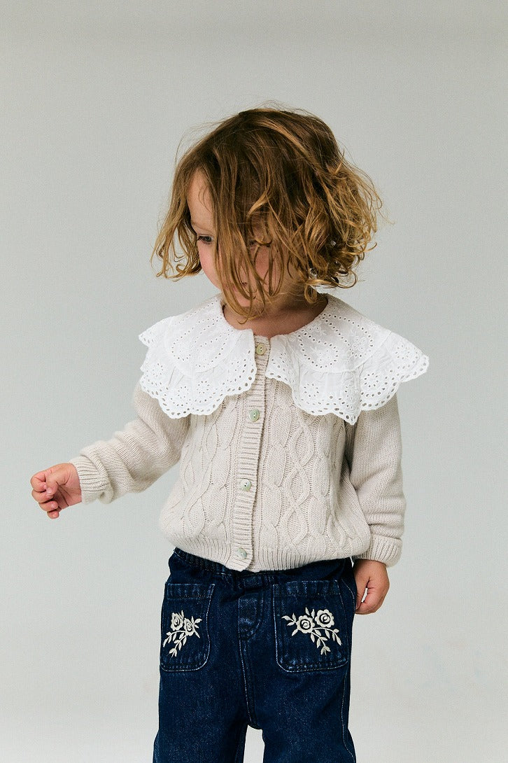 【the new society】Reykjavík Baby Cardigan Vanilla Cream カーディガン 18m,24m  | Coucoubebe/ククベベ