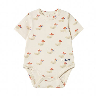 【tinycottons】DUCKS RIB BODY off-white ロンパース 6m,9m,12m（Sub Image-1） | Coucoubebe/ククベベ