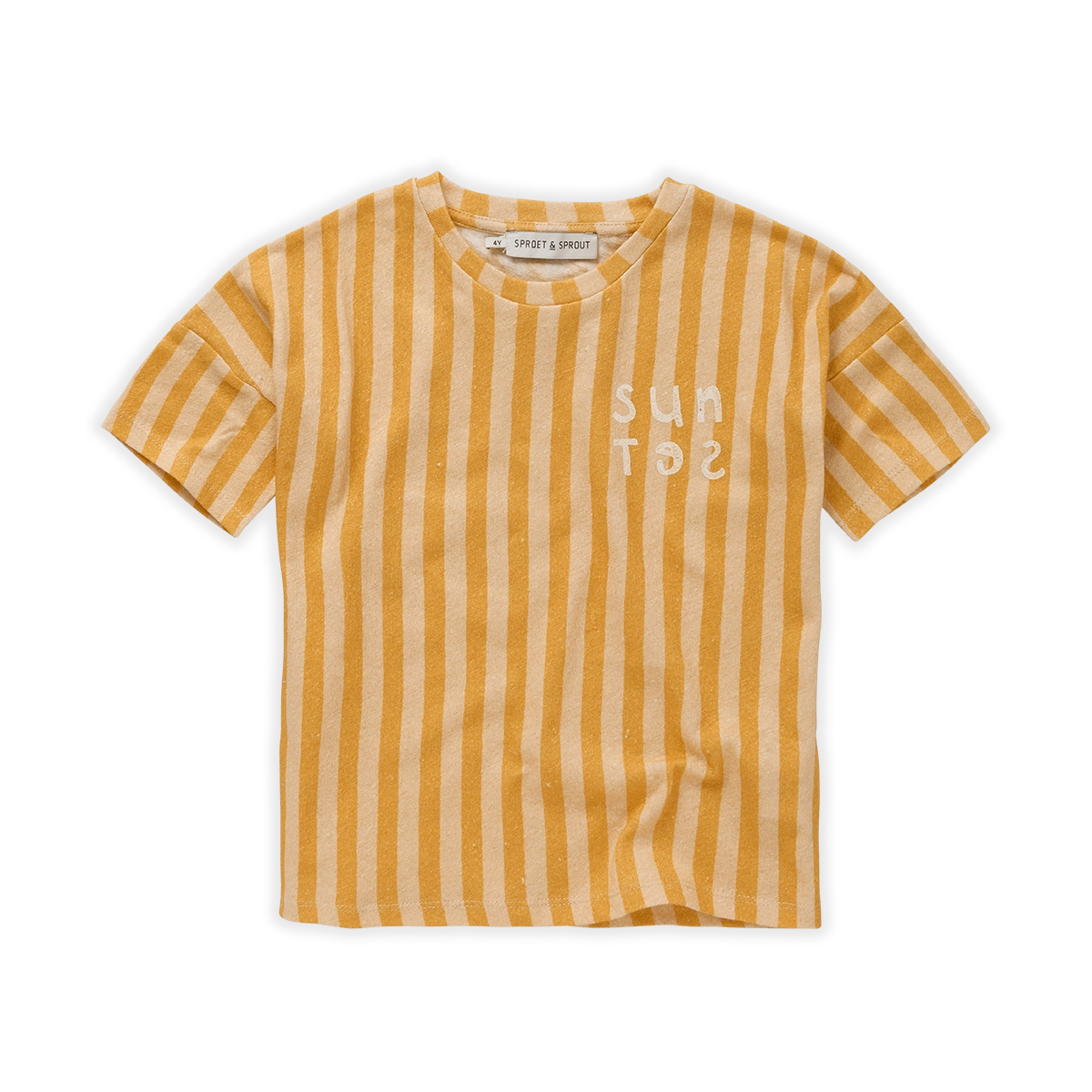 【SPROET&SPROUT】【30%OFF】T-shirt linen stripe Sunset Biscotti Tシャツ 12M,18M,2Y,3Y,4Y,6Y  | Coucoubebe/ククベベ