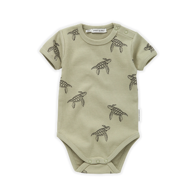 【SPROET&SPROUT】【40%OFF】Romper Turtle print Aloe vera ロンパース 6M,12M,18M（Sub Image-2） | Coucoubebe/ククベベ