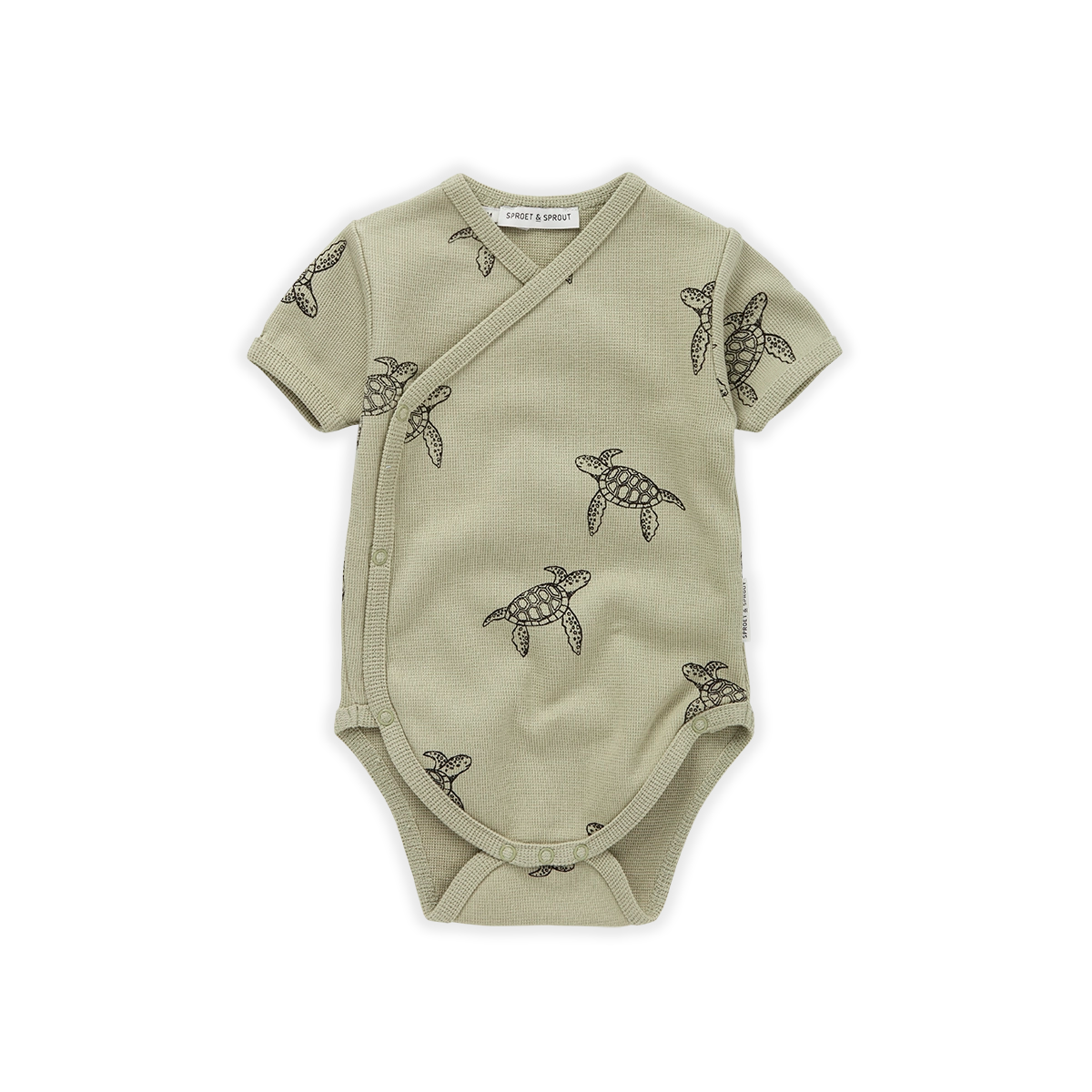 【SPROET&SPROUT】【40%OFF】Romper Turtle print Aloe vera ロンパース 6M,12M,18M  | Coucoubebe/ククベベ