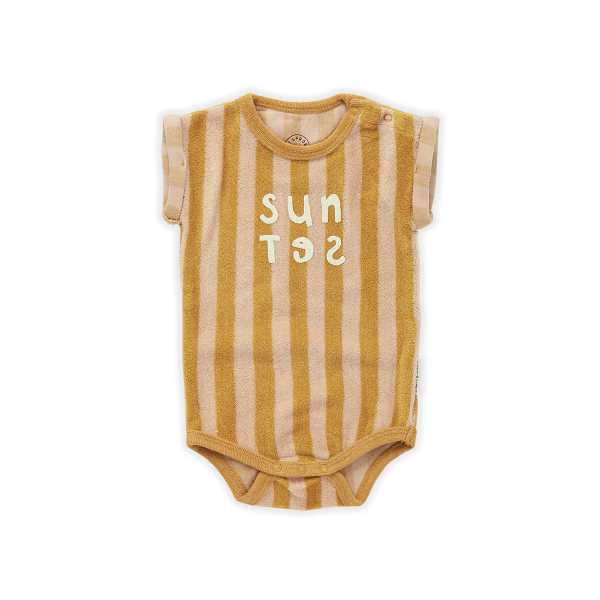 【SPROET&SPROUT】【30%OFF】Romper terry stripe Sunset Honey ロンパース 6M,12M,18M  | Coucoubebe/ククベベ