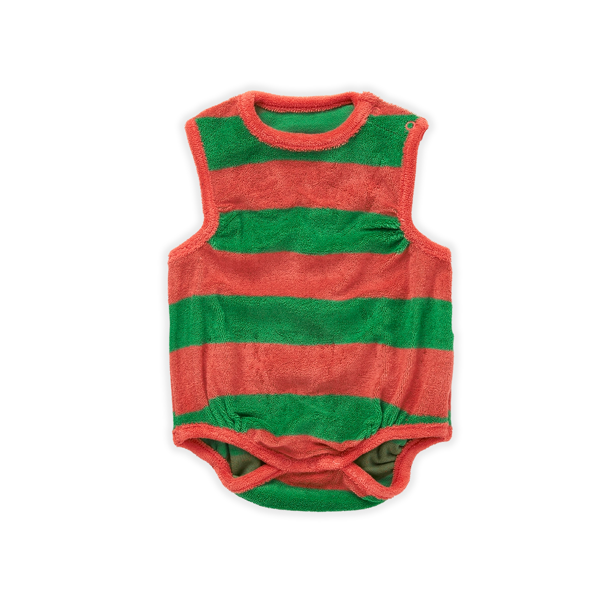【SPROET&SPROUT】【30%OFF】Romper loose stripe Coral ロンパース 6M,12M,18M  | Coucoubebe/ククベベ