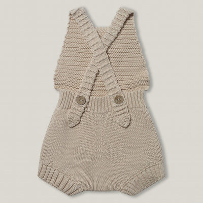 【THE SIMPLE FOLK】The Knit Romper oatmeal ロンパース 6-9m,9-12m,12-18m,18-24m（Sub Image-2） | Coucoubebe/ククベベ