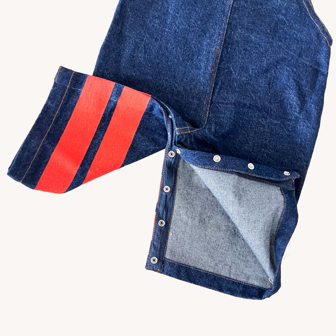 【tinycottons】STRIPES DUNGAREE BABY dark blue denim ダンガリー 12m,18m,24m  | Coucoubebe/ククベベ