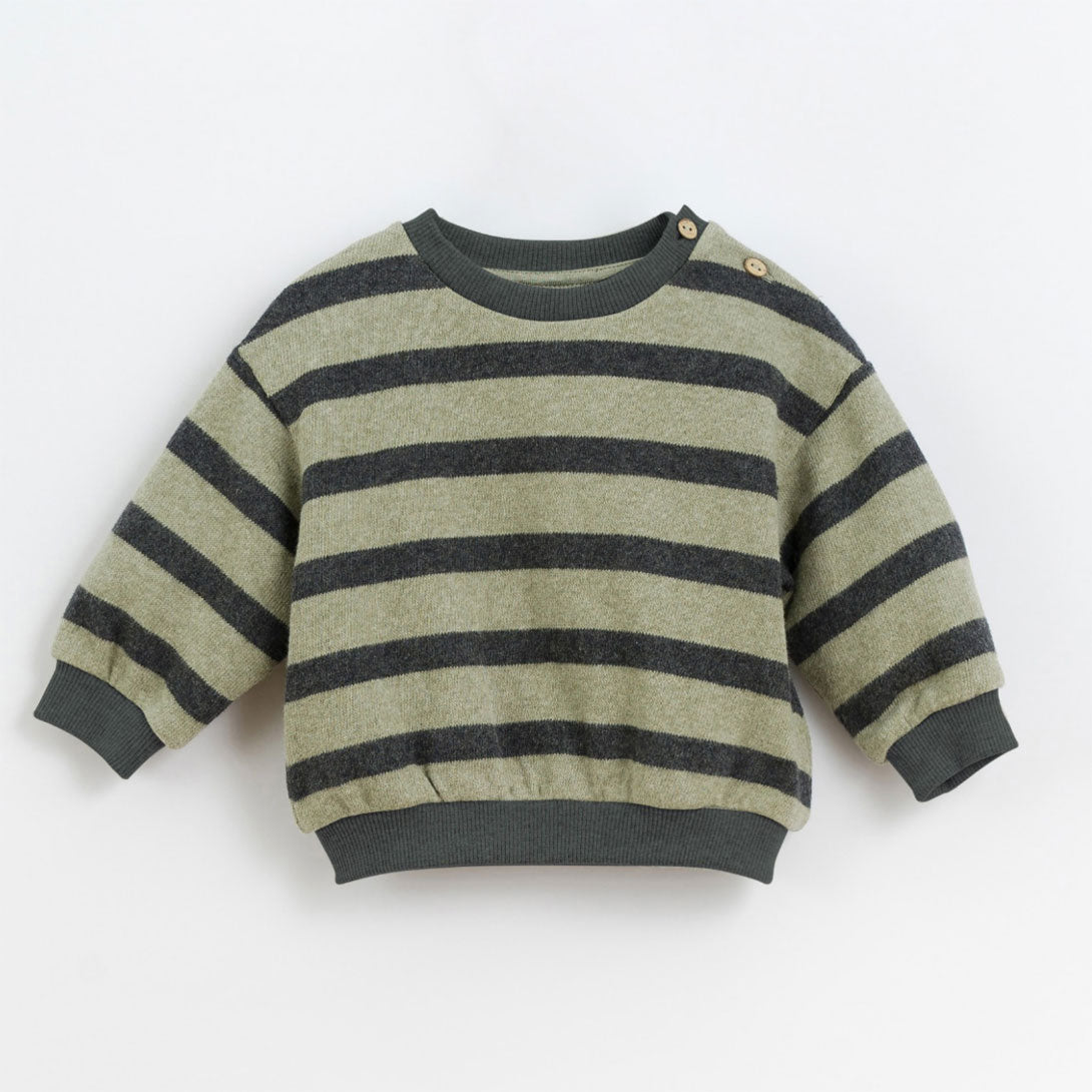 【Coucoubébé-baby】【40％off】PLAY UP  / Striped Jersey Sweater /  Laurel Tree /  ボーダージャージーニットソー  | Coucoubebe/ククベベ