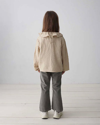 【Coucoubébé-baby】【40％off】my little cozmo  /  Organic gauze blouse /  STONE /  ガーゼブラウス（Sub Image-4） | Coucoubebe/ククベベ