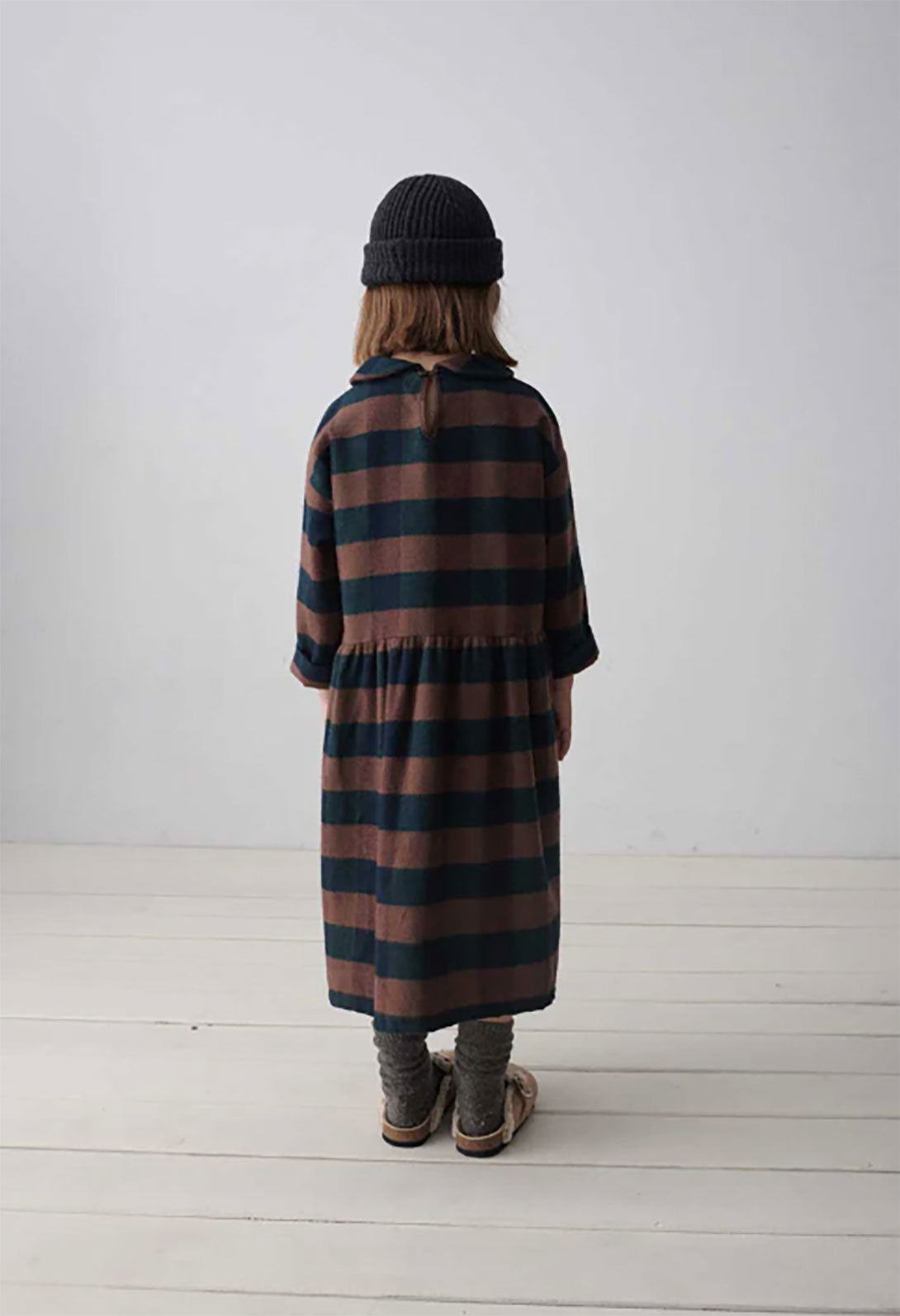 【Coucoubébé-baby】【40％off】my little cozmo  /  Organic plaid dress /  UNIQUE  /  チェック丸襟ワンピース  | Coucoubebe/ククベベ