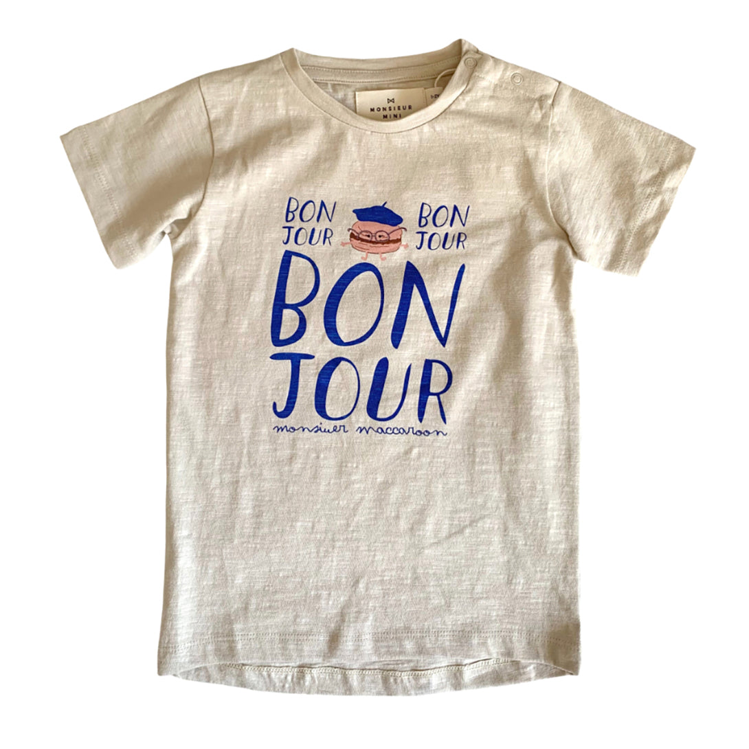 【MONSIEUR MINI】【40％off】Bonjour Tshirt Woman  | Coucoubebe/ククベベ