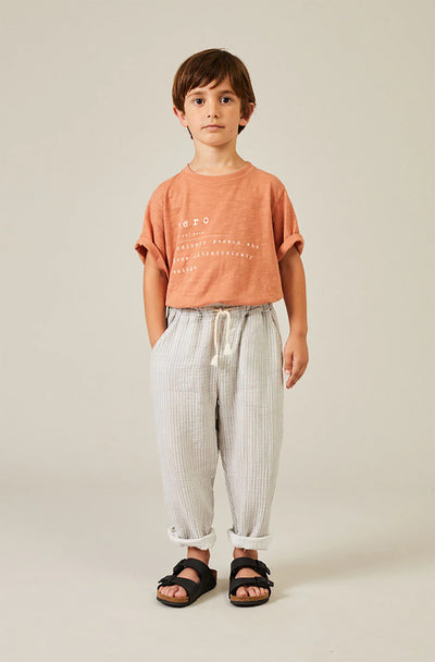 【my little cozmo】【40％off】Gauze stripe pants Anthracite　ガーゼストライプパンツ　3Y,4Y,6Y（Sub Image-4） | Coucoubebe/ククベベ
