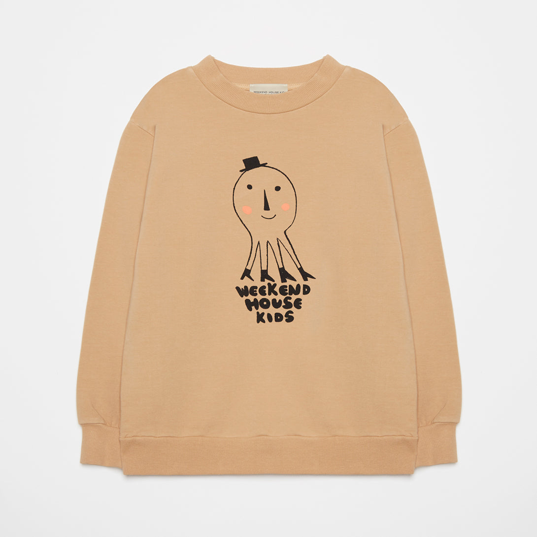 【Coucoubébé-baby】【40％off】weekend house kids / Octopus sweatshirt / Soft brown  | Coucoubebe/ククベベ