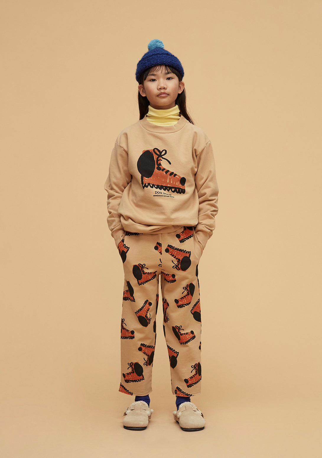 【Coucoubébé-baby】【40％off】weekend house kids / Dog boots sweat pants / Soft brown  | Coucoubebe/ククベベ
