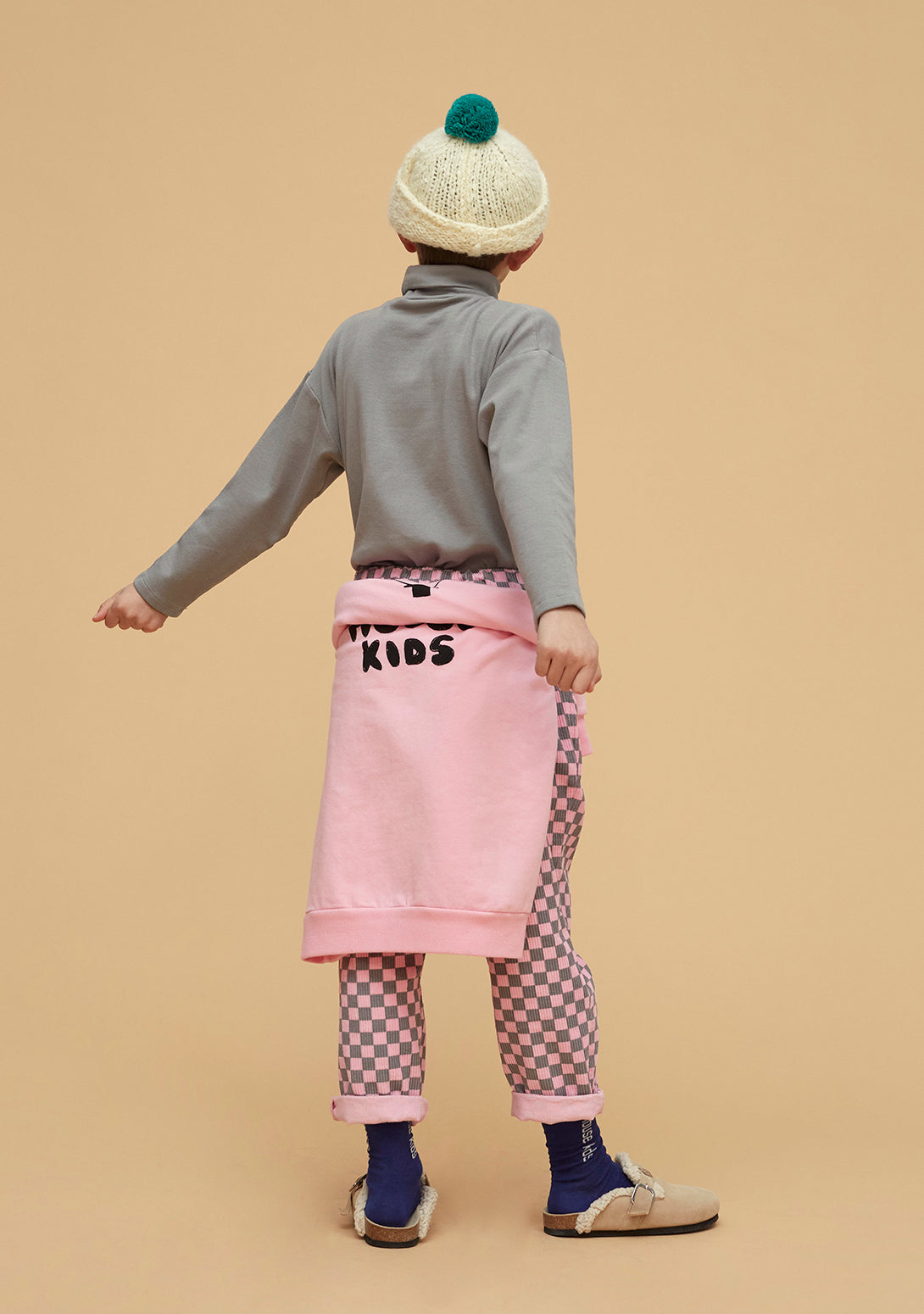 【Coucoubébé-baby】【40％off】weekend house kids / Logo turtle neck / Grey  | Coucoubebe/ククベベ