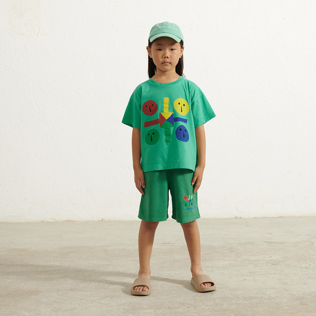 【weekend house kids】【40％off】Parchis t-shirt Soft green　Tシャツ　2 , 3/4 , 5/6 , 7/8  | Coucoubebe/ククベベ