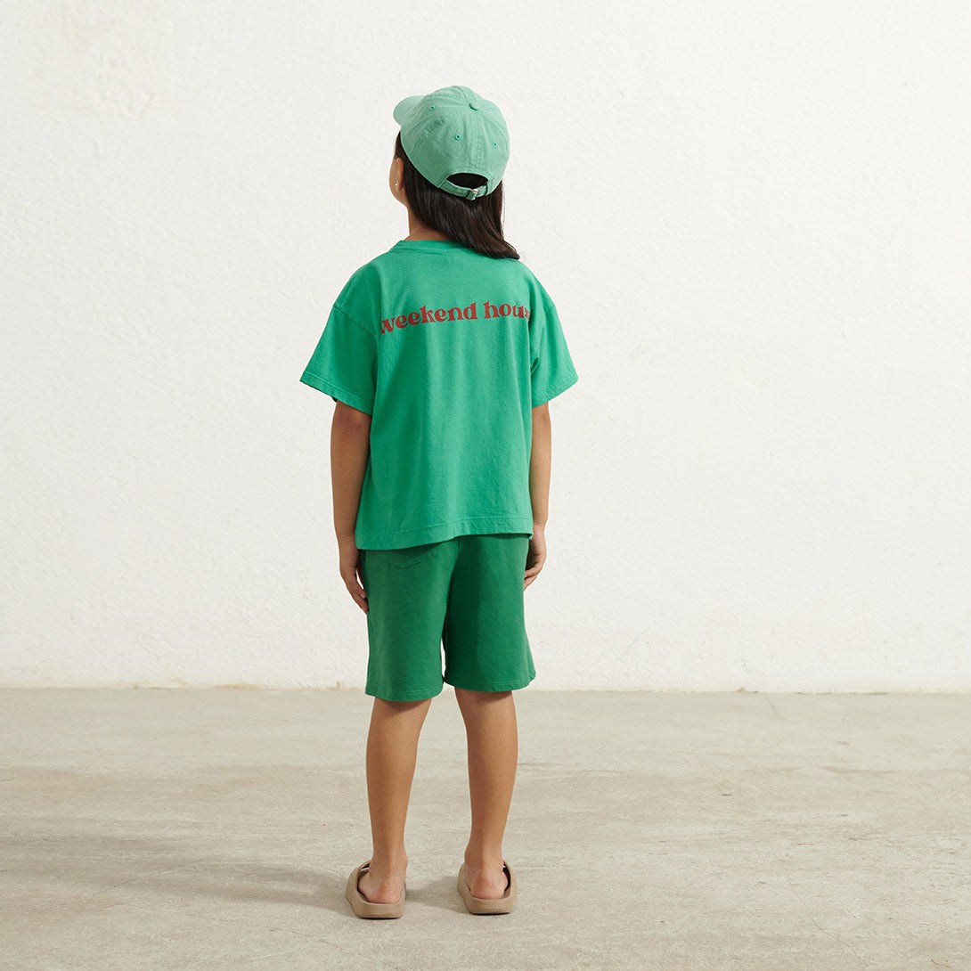 【weekend house kids】【40％off】Parchis t-shirt Soft green　Tシャツ　2 , 3/4 , 5/6 , 7/8  | Coucoubebe/ククベベ