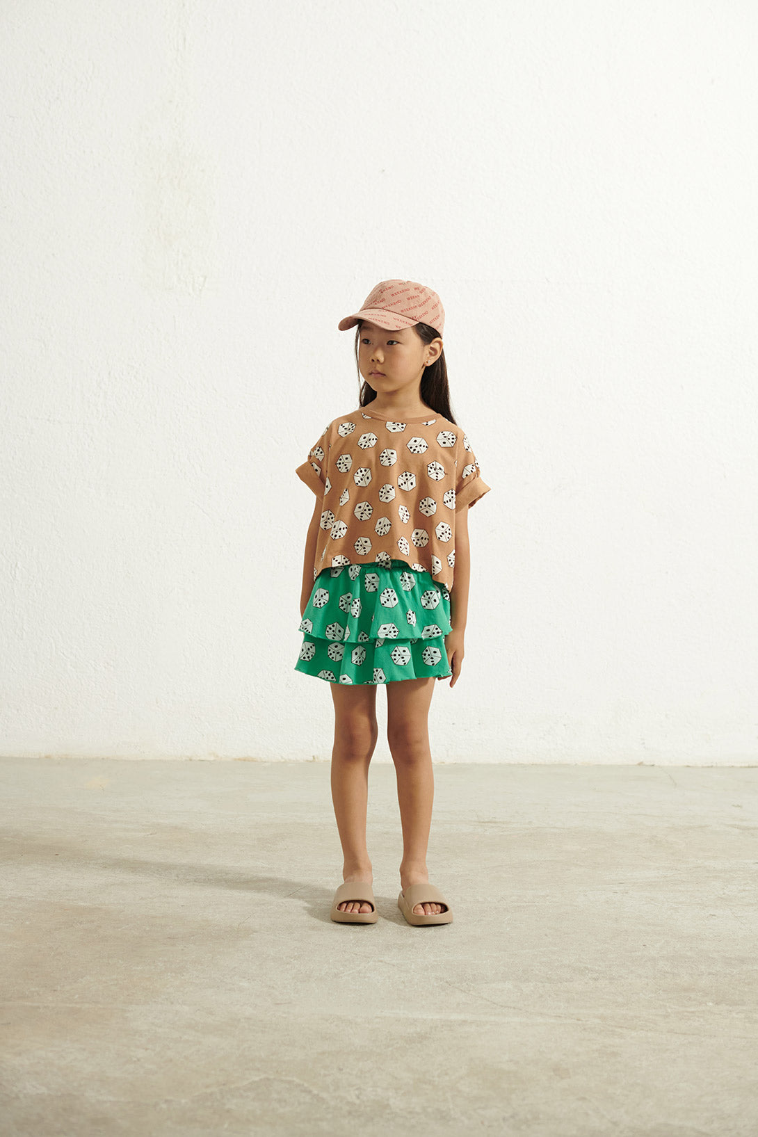 【weekend house kids】【40％off】Cubes crop t-shirt　ショートTシャツ　2 , 3/4 , 5/6 , 7/8  | Coucoubebe/ククベベ