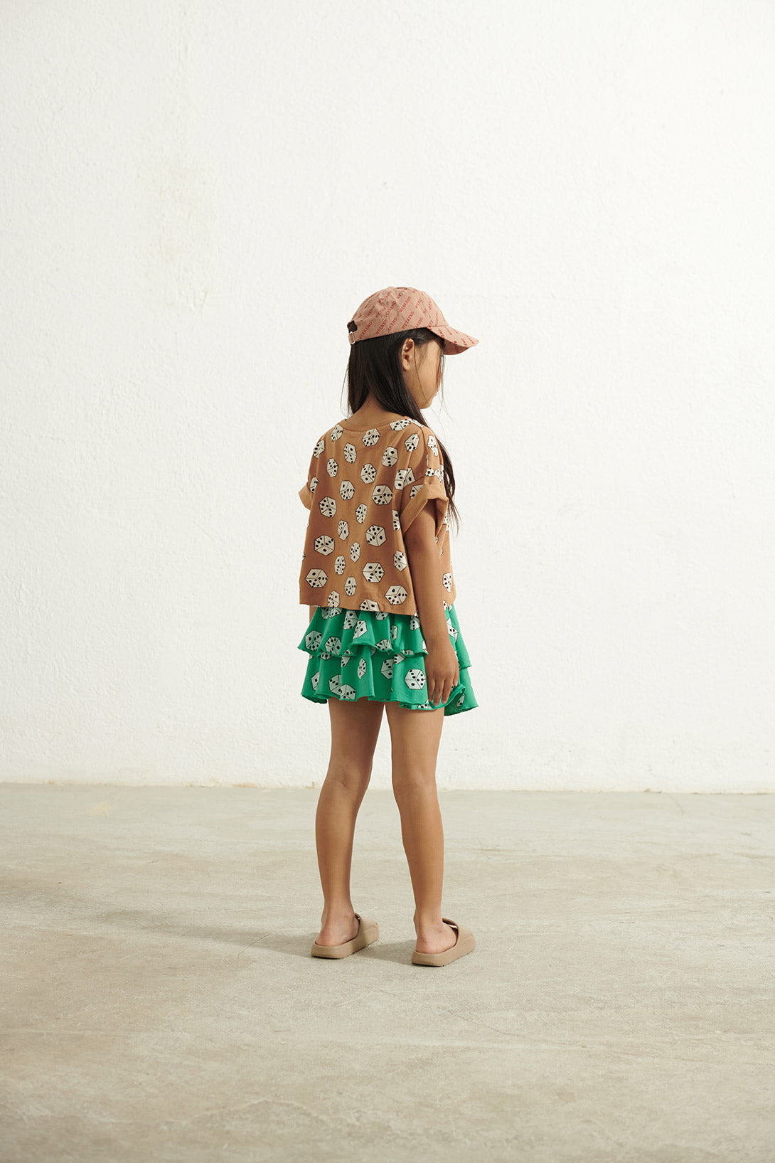 【weekend house kids】【40％off】Cubes crop t-shirt　ショートTシャツ　2 , 3/4 , 5/6 , 7/8  | Coucoubebe/ククベベ