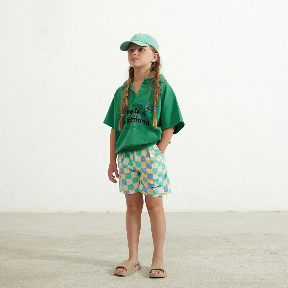 【weekend house kids】【40％off】Chess shorts MUlticolor　ショートパンツ　2 , 3/4 , 5/6 ,7/8  | Coucoubebe/ククベベ