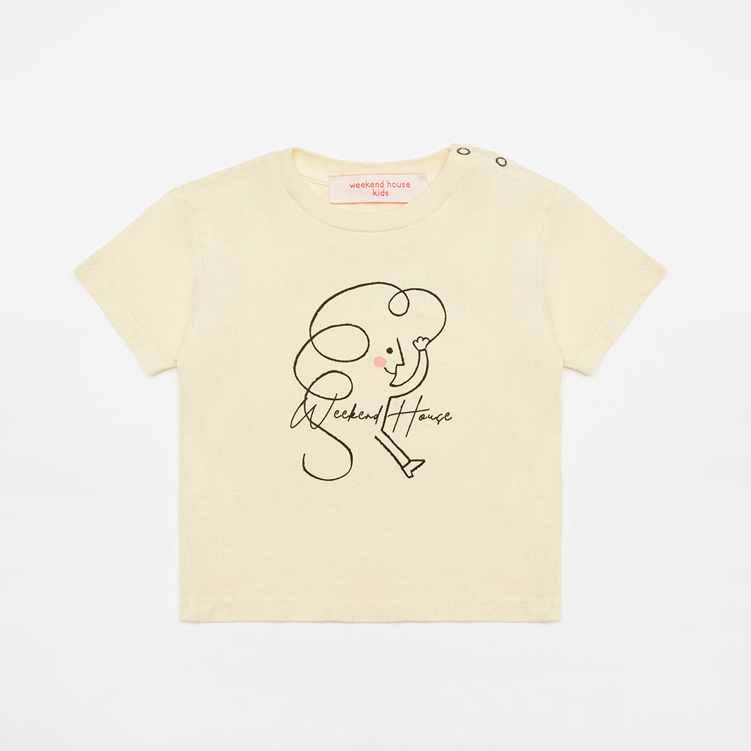 【weekend house kids】【40％off】Weekend kid baby t-shirt Soft yellow　ベビー　6/12 , 12/18 ,18/24  | Coucoubebe/ククベベ
