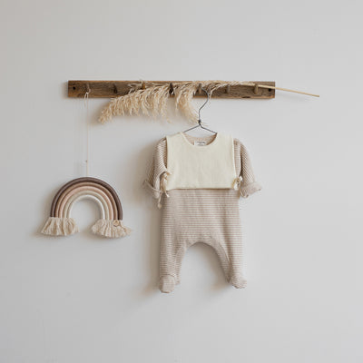 【Coucoubébé-baby】【40％off】1+in the family  / ARAMIS /  beige  / ベスト付きロンパース（Sub Image-4） | Coucoubebe/ククベベ