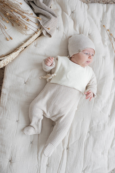 【Coucoubébé-baby】【40％off】1+in the family  / ARAMIS /  beige  / ベスト付きロンパース（Sub Image-5） | Coucoubebe/ククベベ