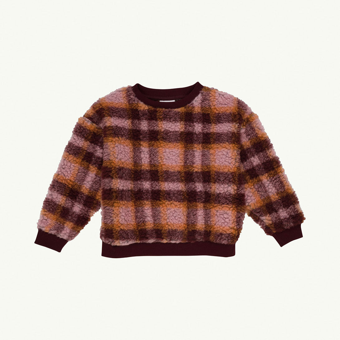 【maed for mini】【40％off】maed for mini  /  Woolly weasel sweater  /  pink check  /  チェック柄セーター  | Coucoubebe/ククベベ