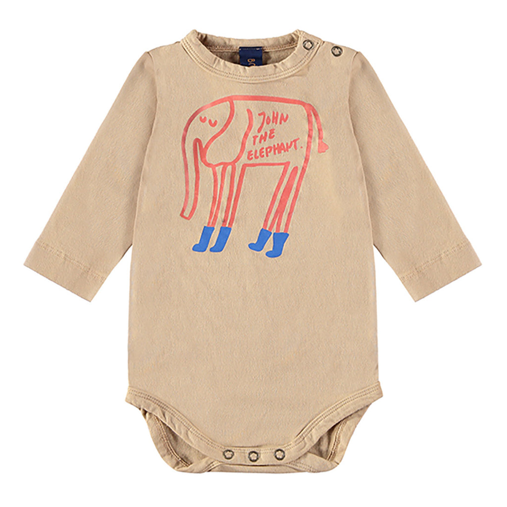 【40％off】Body john the elephant beige 長袖ロンパース