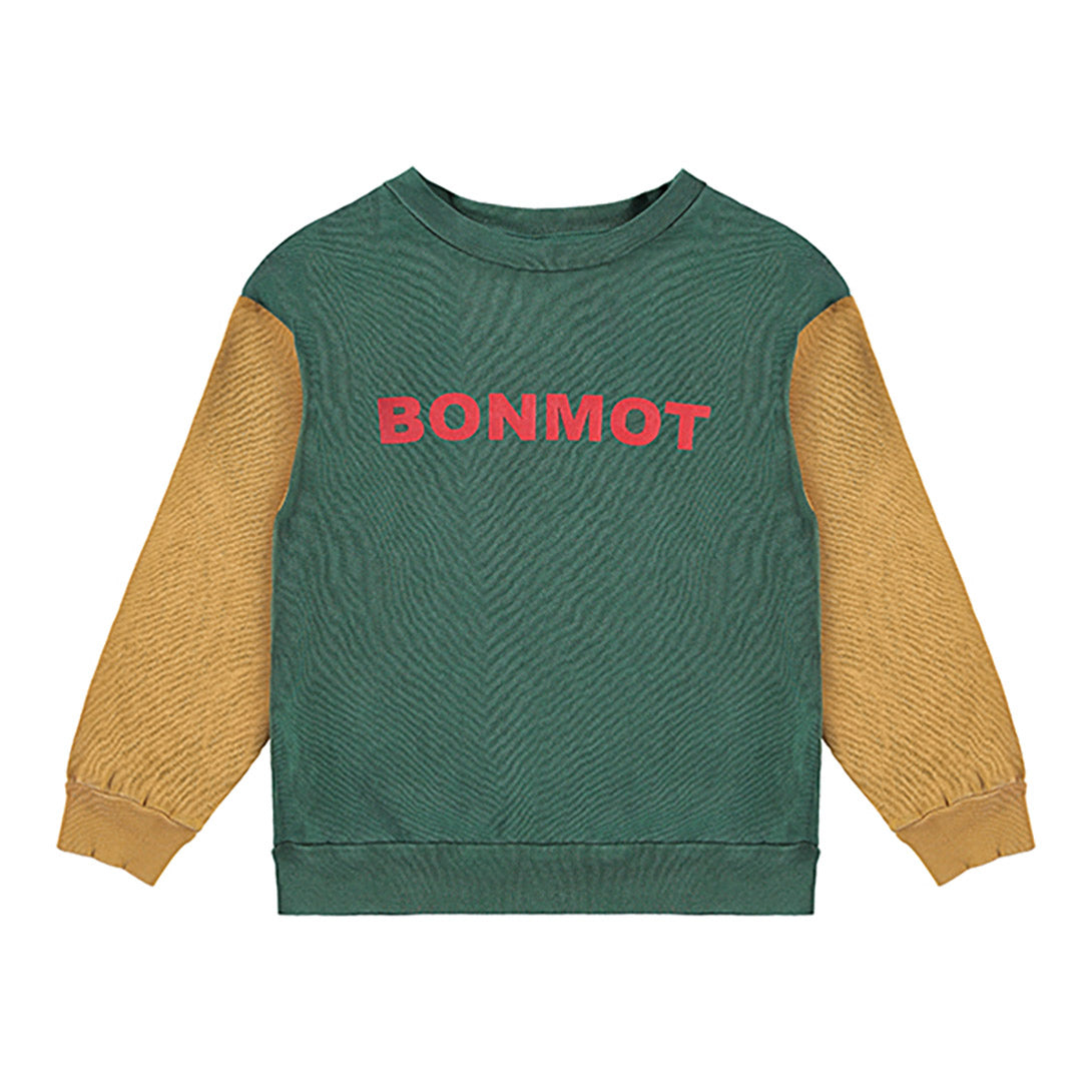 【bonmot organic】【40％off】Sweatshirt bonmot bicolor  /  Greenlake  /  スウェットシャツ  | Coucoubebe/ククベベ