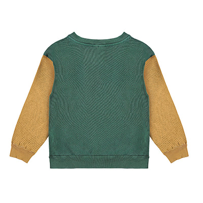 【bonmot organic】【40％off】Sweatshirt bonmot bicolor  /  Greenlake  /  スウェットシャツ（Sub Image-2） | Coucoubebe/ククベベ
