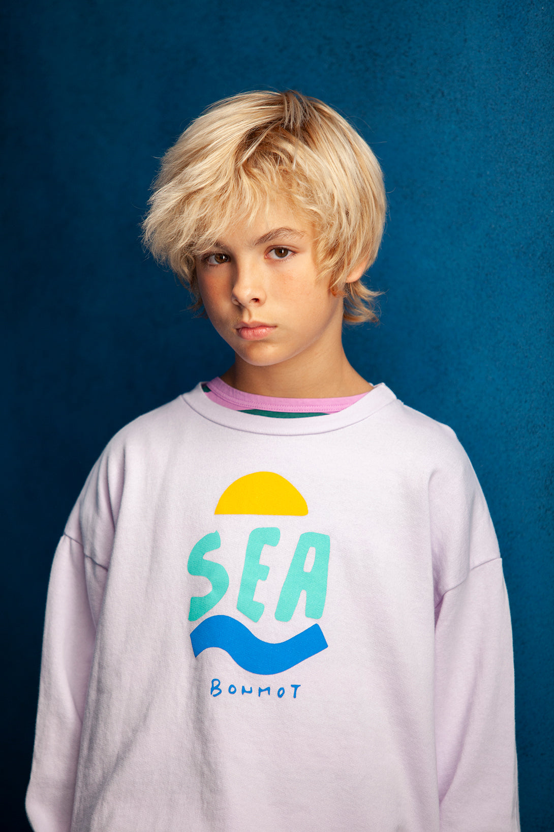 【bonmot organic】【40％off】Sweatshirt sea Mellow　スウェットシャツ  | Coucoubebe/ククベベ