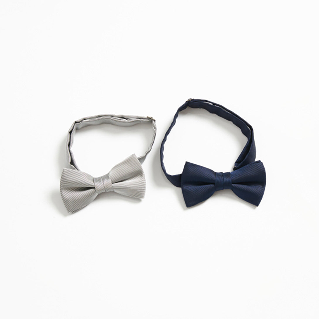 【EAST END HIGHLANDERS】SOLID BOW TIE NAVY / SILVER GREY　ボウタイ  | Coucoubebe/ククベベ