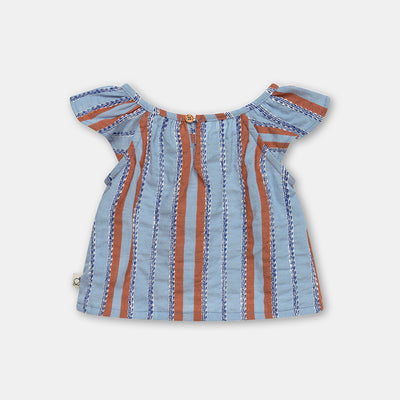 【my little cozmo】【40％off】Striped denim baby blouse Unique　ストライプブラウス　12M,18M,24M,（Sub Image-2） | Coucoubebe/ククベベ