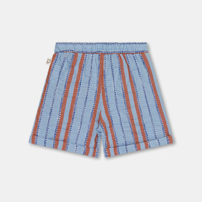 【my little cozmo】【40％off】Striped denim Bermuda shorts Unique　デニムストライプパンツ　3Y,4Y,6Y,8Y（Sub Image-2） | Coucoubebe/ククベベ