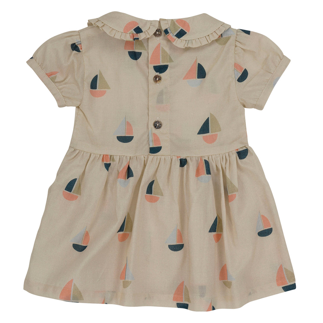 【Coucoubébé-baby】【50％off】Omibia　DAMILIA Dress Boat Print　オミビア　丸襟ワンピース　SS22W11  | Coucoubebe/ククベベ