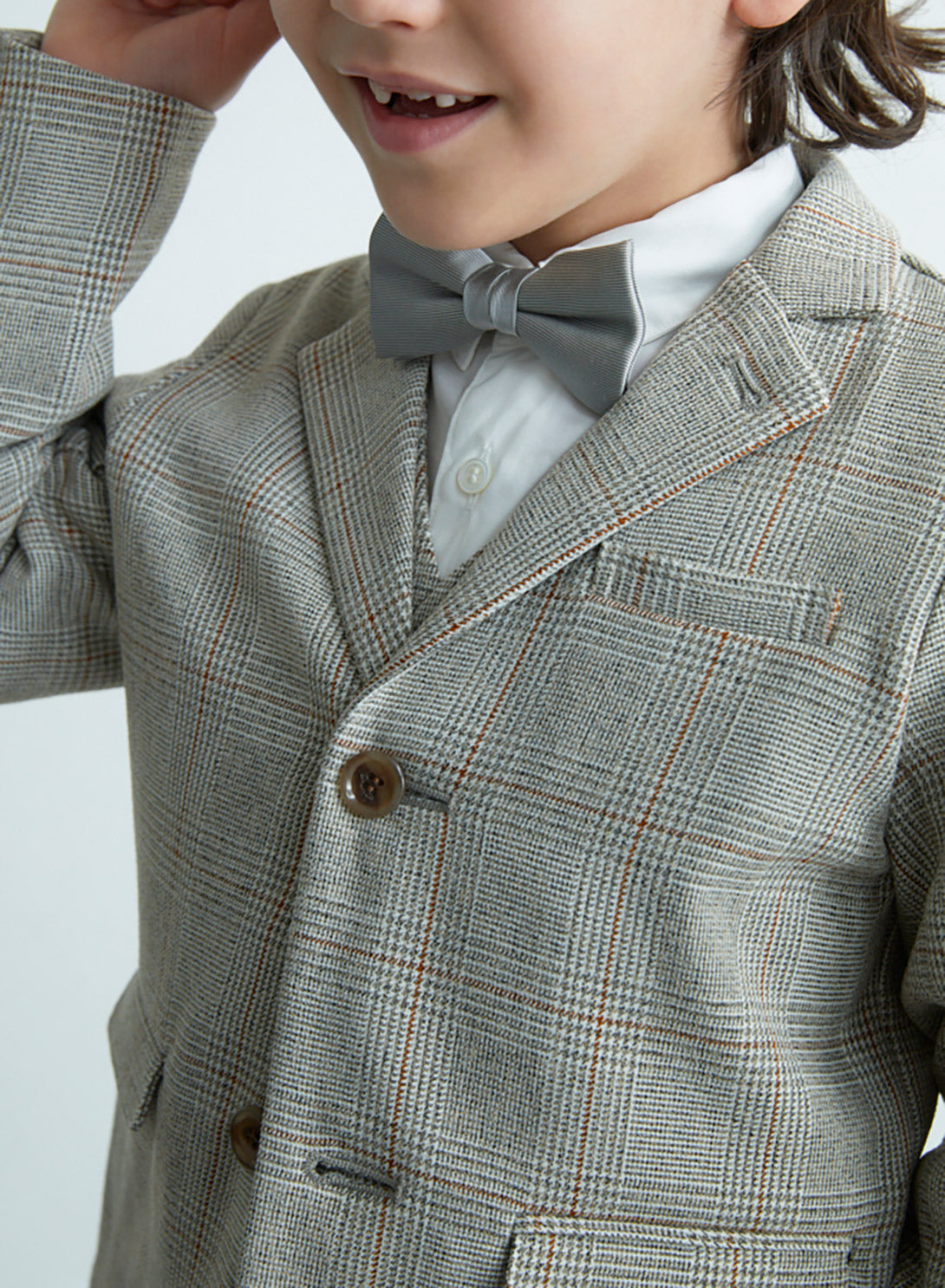 【EAST END HIGHLANDERS】SOLID BOW TIE NAVY / SILVER GREY　ボウタイ  | Coucoubebe/ククベベ
