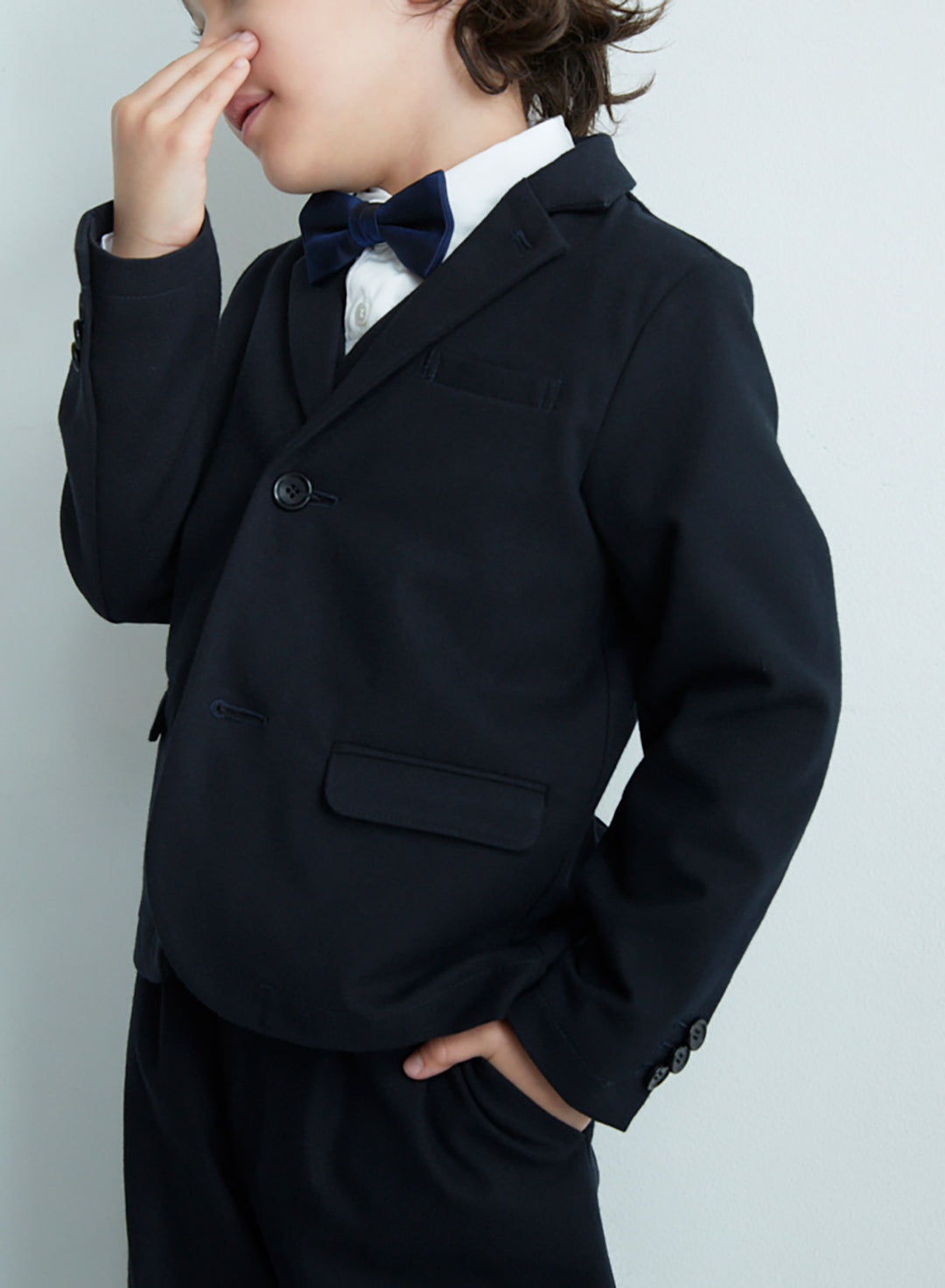 eastend highlanders スーツ(ネイビー)3点セット110cm EAST END HIGHLANDERS】SOLID BOW TIE NAVY / SILVER GREY