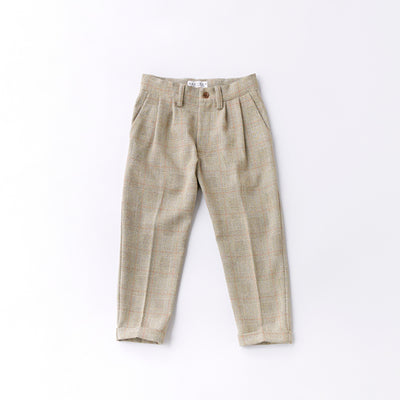 【EAST END HIGHLANDERS】SUIT PANTS BEIGE PLAID　スーツパンツ　120cm,130cm（Sub Image-1） | Coucoubebe/ククベベ