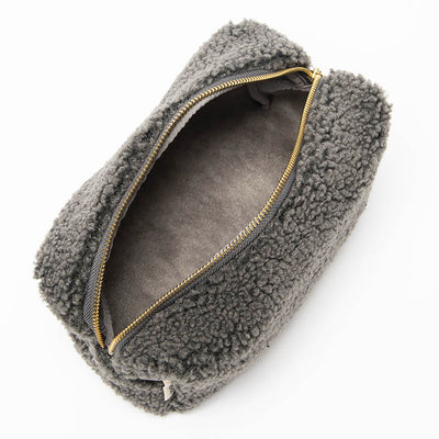 【Studio Noos】【30%OFF】Dark grey teddy pouch　ポーチ（Sub Image-3） | Coucoubebe/ククベベ