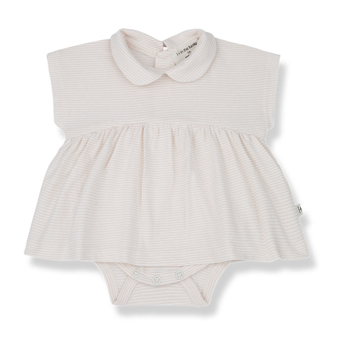 【1＋in the family】【40％off】FINA  blush　ミジンボーダーワンピース　9m,12m,18m,24m  | Coucoubebe/ククベベ