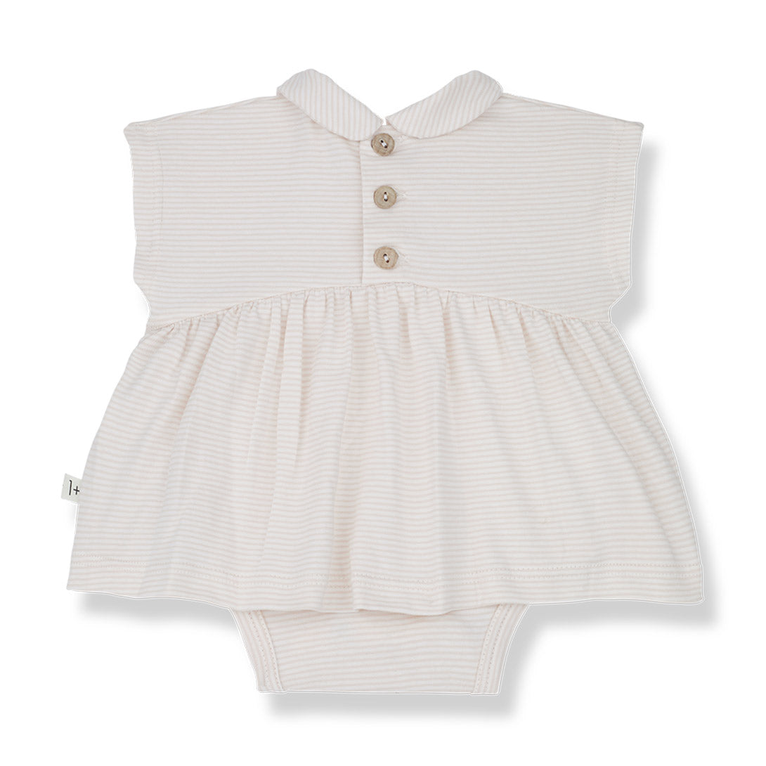 【1＋in the family】【40％off】FINA  blush　ミジンボーダーワンピース　9m,12m,18m,24m  | Coucoubebe/ククベベ