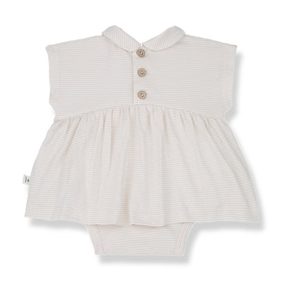 【1＋in the family】【40％off】FINA  blush　ミジンボーダーワンピース　9m,12m,18m,24m（Sub Image-2） | Coucoubebe/ククベベ