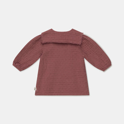 【Coucoubébé-baby】【40％off】my little cozmo  /  Organic gauze baby dress /  PINK /  ガーゼワンピース（Sub Image-2） | Coucoubebe/ククベベ
